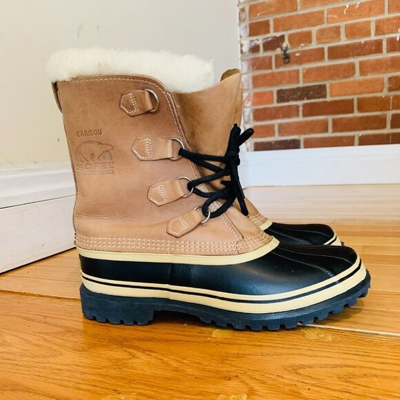 Sorel Caribou Vintage Kaufman Canada VNC Men's Size 9 Lined Hard Weather Boots - Picture 1 of 16